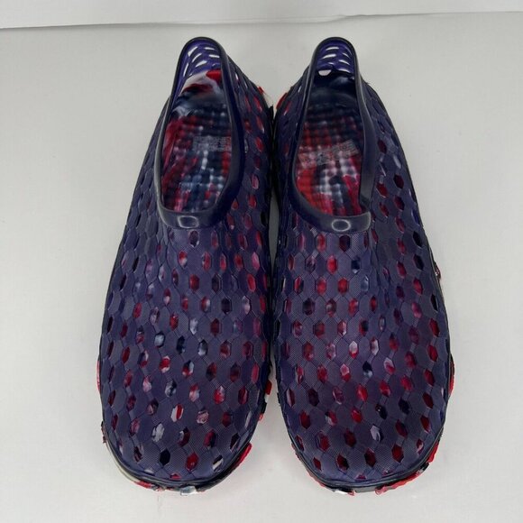 Beach Slip-On Purple/Blue with Red Sole Shoes Women's Size 11 Casual Lite Weight - Picture 4 of 9